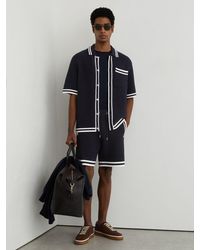 Reiss - Cotton Crochet Drawstring Shorts - Lyst