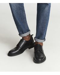 Reiss Aden - Leather Derby Shoes - Black
