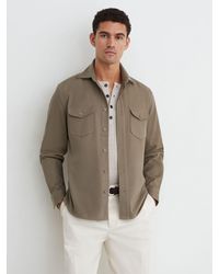 Reiss - Cotton-Twill Twin-Pocket Regular-Fit Shirt - Lyst