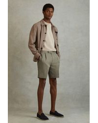 Reiss - Con - Sage Cotton Blend Adjuster Shorts, 30 - Lyst