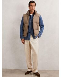 Reiss - Quilted Zip-Through Puffer Gilet - Lyst
