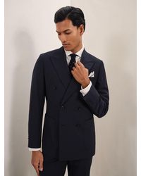 Reiss - Bright Dream Db Slim-Fit Double-Breasted Wool-Blend Suit Blazer - Lyst