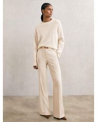 Reiss - Flared Knot-Hardware Belted Trousers - Lyst