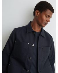 Reiss - Cotton-Twill Four-Pocket Overshirt - Lyst