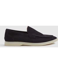 Reiss - Suede Slip-On Loafers - Lyst