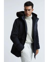 ATELIER - Cashmere Removable Faux Fur Hooded Coat - Lyst