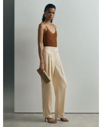 ATELIER - Woven Tapered Pleated Trousers - Lyst