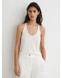 Reiss - Linen Racer-Back Vest - Lyst