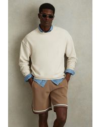 Reiss - Jack - Camel Multi Knitted Elasticated Waist Shorts, Xl - Lyst