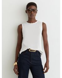 Reiss - Silk-Front Jersey Vest - Lyst