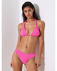 Reiss - Pleat-Detail Triangle Bikini Top - Lyst