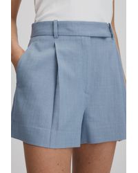 Reiss - June - Blue Tailored Suit Shorts With Tm Fibers - Lyst