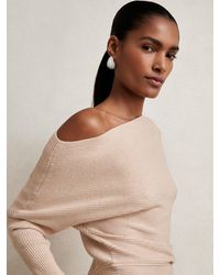 Reiss - Asymmetric Drape Knitted Top - Lyst