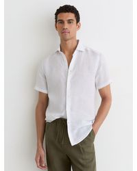 Reiss - Slim Fit Linen Shirt, - Resort & Holiday Wear - Lyst