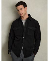 Reiss - Twin-Pocket Overshirt With Wool - Lyst