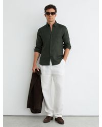 Reiss - Linen Regular-Fit Button-Down Shirt - Lyst