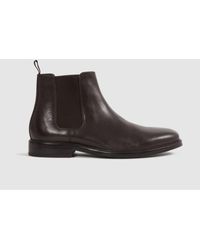 Reiss - Renor - Brown Leather Chelsea Boots - Lyst