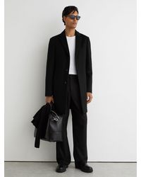 Reiss - Wool-Blend Single-Breasted Overcoat - Lyst