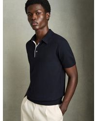 Reiss - Contrast Placket Polo Shirt With Cotton - Lyst