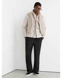 Reiss - Wool-Blend Funnel-Neck Bomber Jacket - Lyst