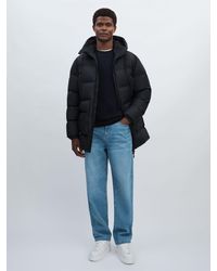 Rains - Long Puffer Cargo Jacket Plain - Lyst