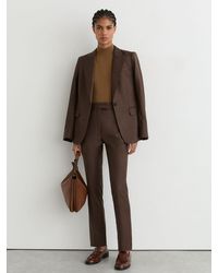 Reiss - Petite Wool-Blend Slim-Leg Trousers - Lyst