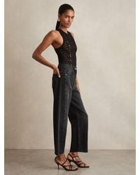 Reiss - Barrel-Leg Seam Jeans - Lyst