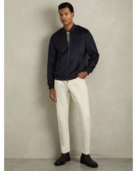 Reiss - Brushed Wool-Blend Bomber Jacket - Lyst