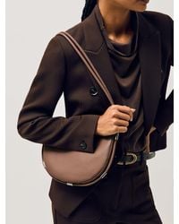 Reiss - Harriet - Neutral Leather Rope Strap Shoulder Bag, One - Lyst