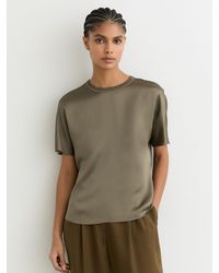 Reiss - Silk Short-Sleeve Top - Lyst
