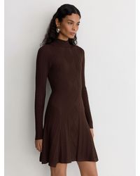 Reiss - Cable-Knit Flippy Mini Dress - Lyst