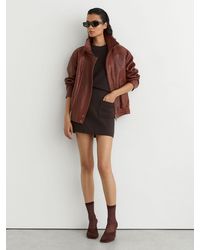 Reiss - Patch-Pocket Mini Skirt With Wool - Lyst