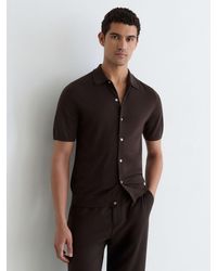 Reiss - Merino Wool Button-Through Shirt - Lyst