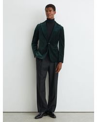Reiss - Tailored Fit Velvet Single-Breasted Blazer - Lyst