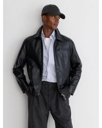 Reiss - Collin - Charcoal Grey Wool-blend Flannel Baseball Cap, One - Lyst