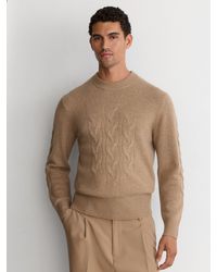 Reiss - Cashmere Cable Knit-Detail Jumper - Lyst