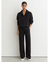 Reiss - Petite Premium Interlock Wide-Leg Joggers - Lyst
