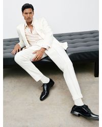Reiss - Textured Single-Breasted Blazer Tailored-Fit Cotton-Blend - Lyst