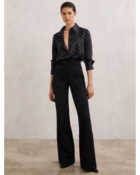 Reiss - Silk-Satin Polka Dot Shirt - Lyst