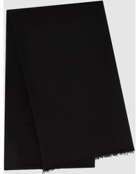 Reiss - Heidi - Black Wool-cashmere Lightweight Scarf, One - Lyst