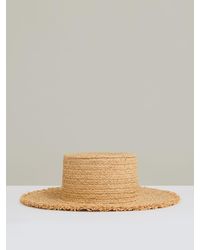 Reiss - Straw Boater Hat, S & M - Lyst