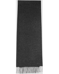 Reiss - Picton - Charcoal Cashmere Blend Scarf - Lyst