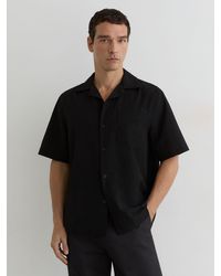 Reiss - Textured Cuban-Collar Short-Sleeve Shirt - Lyst