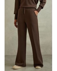 Reiss - Bernie - Chocolate Wide Leg Joggers, S - Lyst