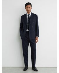Reiss - Virgin Wool Pinstripe Side-Adjuster Suit Trousers Tailored-Fit - Lyst