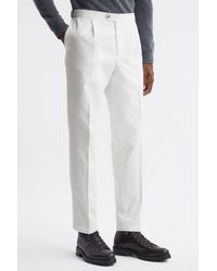 Oscar Jacobson - Oscar Slim Fit Adjustable Cotton Trousers - Lyst