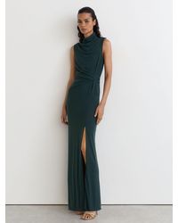 Reiss - Draped-Detail Sleeveless Maxi Dress - Lyst