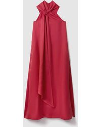 Reiss - Odell Halter-neck Relaxed-fit Stretch-woven Maxi Dress - Lyst