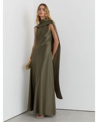 reiss green satin dress Joyfolie Women's Haven Maxi Boho Dress in Deep Teal, Extra Extra Large