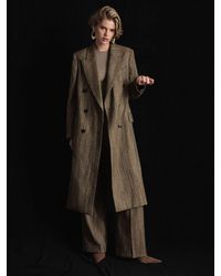 ATELIER - Wool-Blend Textured Double-Breasted Coat - Lyst